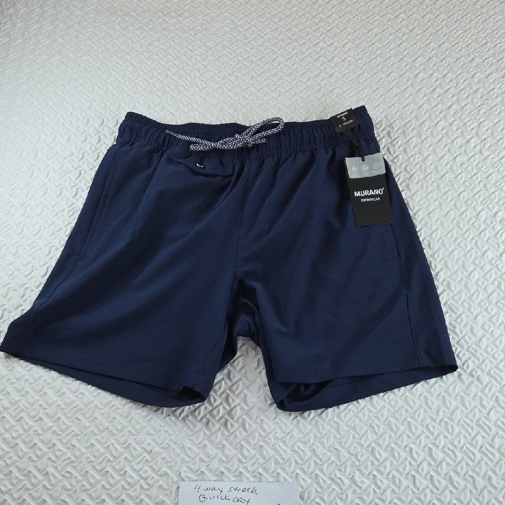 Murano Navy Blue Youth Boys Swim Suit with Drawcord Small NWT